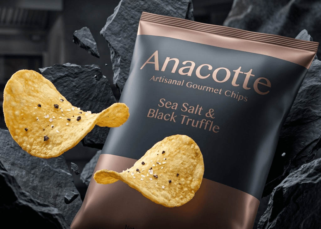 Gourmet chips · pillow bag