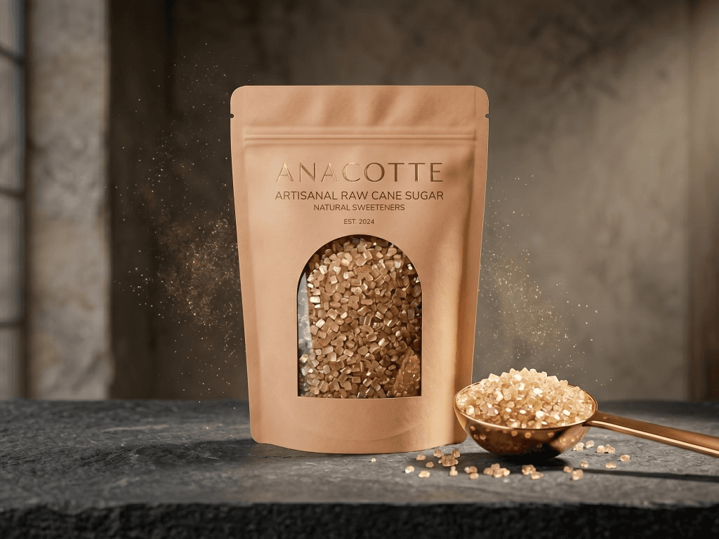 Raw cane sugar · arched window pouch