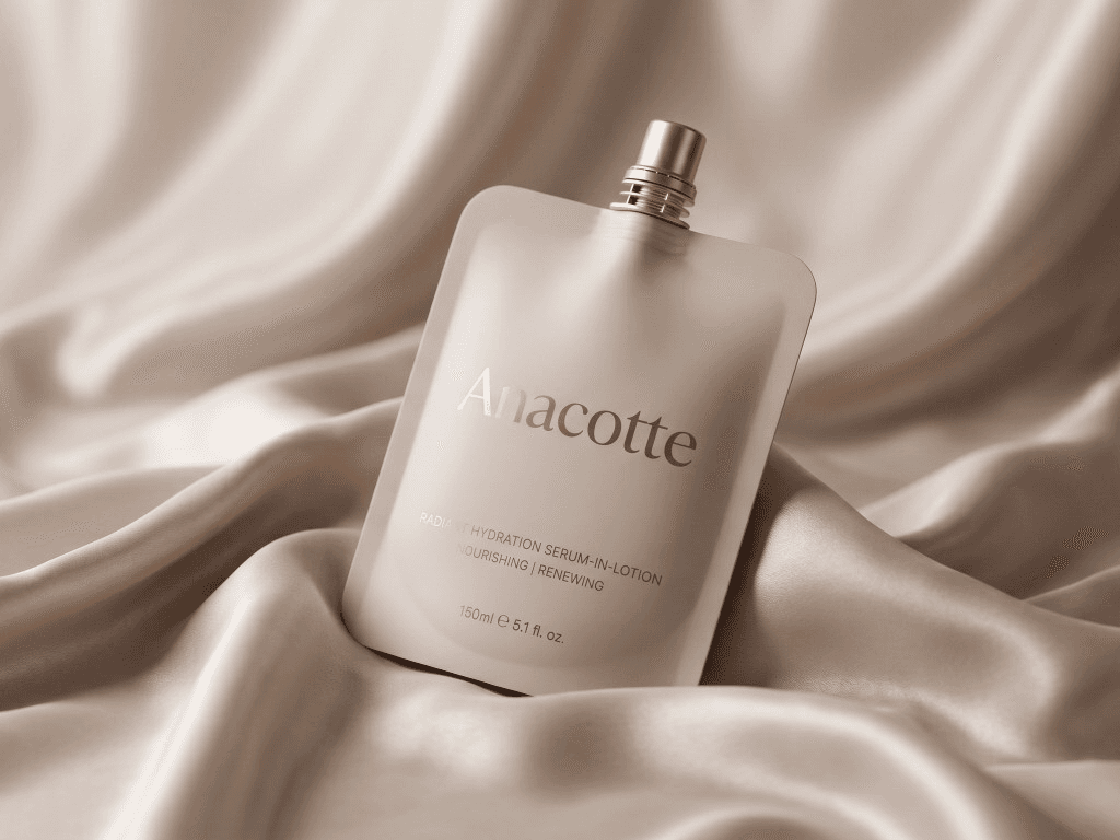 Skincare serum · frosted spout pouch